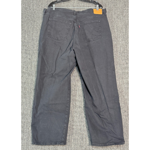 Levi's Womens Ribcage Straight Ankle Jeans Size 16W High Rise Button Fly Black - Picture 2 of 13